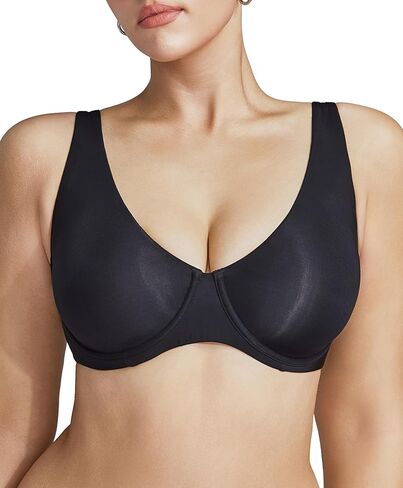 Women's Sheer Mesh Demi Bra Underwire Sexy Luminous Unlined Balconette Bra Lightweight Breathable Lingerie 34B-40D in Saudi Arabia