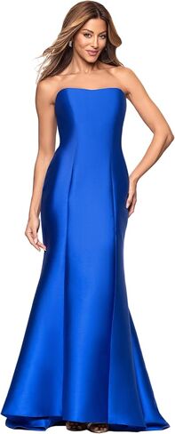 Betsy & Adam Womens Mikado Strapless Floor Length Dress in Kuwait