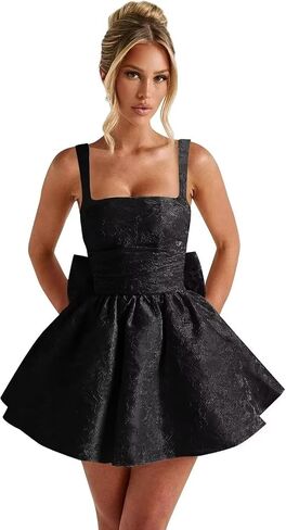 yinyyinhs Jacquard Satin Homecoming Dresses for Teens Spaghetti Straps Short Prom Dress A-line Cocktail Party Gowns with Bow in Saudi Arabia