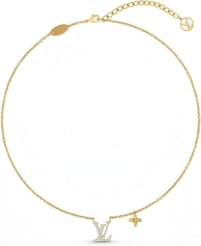 Gold Chain Necklace with Crystal Pendant, Adjustable Length, Fashion Jewelry in Saudi Arabia