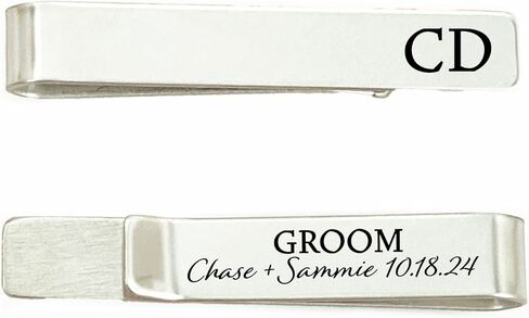 Groom Tie Clip Personalized Wedding Party Gift For Groom On Wedding Day Customizable For Future Husband Marriage Metal Fiancé Gift Fiance GROOM-TIE in Saudi Arabia