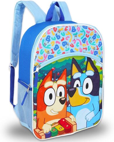 Bluey Backpack for Kids - Bundle with 16" Backpack Plus Water Bottle, Stickers, More | Bluey and Bingo School Bag for Girls in Kuwait