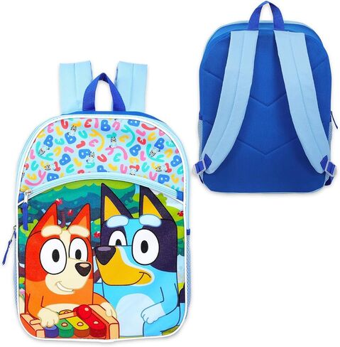 Bluey Backpack for Kids - Bundle with 16" Backpack Plus Water Bottle, Stickers, More | Bluey and Bingo School Bag for Girls in Kuwait