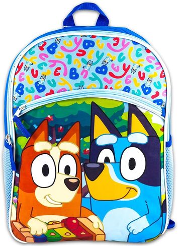 Bluey Backpack for Kids - Bundle with 16" Backpack Plus Water Bottle, Stickers, More | Bluey and Bingo School Bag for Girls in Kuwait