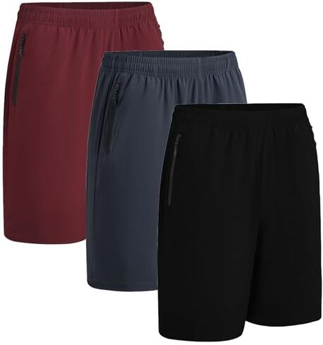 TanBridge 3 Pack Mens Basketball Quick Dry Shorts Athletic Shorts for Men Running Workout Pants in Saudi Arabia