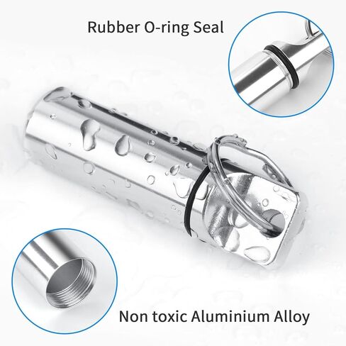 Personal Pill Organizers 3 Pack Keychain Pill Box Aluminium Alloy Waterproof Mini Pill Holder Black Silver Red for Outdoor Travel Camping (Multicolor) in Kuwait