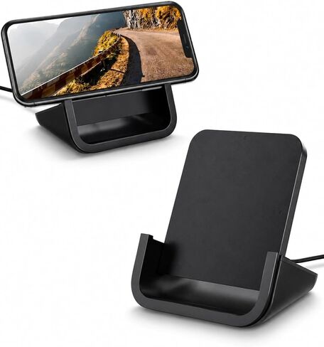 Wireless Charger YUWISS Wireless Charging Stand Cordless Charger 10/7.5/5W Compatible with iPhone 14 13 12/12 /11Pro Max/XR/XS Max/XS/X/8/8Plus Galaxy S22/S21/S9/S9+/S8/S8+ Note in Kuwait