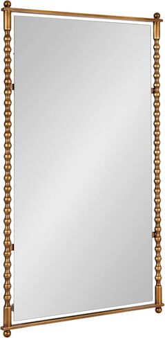 Kate and Laurel Prisha Traditional Rectangle Spindle Panel Stand Up Mirror, 24 x 42, Antique Gold, Vintage Turned Rectangular Wall Mirror for Use as Entryway or Bedroom Wall Decor in Kuwait