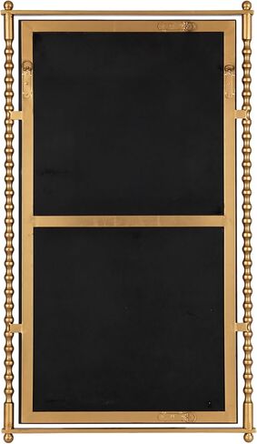 Kate and Laurel Prisha Traditional Rectangle Spindle Panel Stand Up Mirror, 24 x 42, Antique Gold, Vintage Turned Rectangular Wall Mirror for Use as Entryway or Bedroom Wall Decor in Kuwait