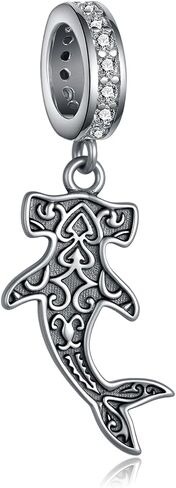 Hammerhead Shark Charm for Bracelet 925 Sterling Silver Ocean Charms Hammerhead Shark Jewelry Gifts for Women in Saudi Arabia