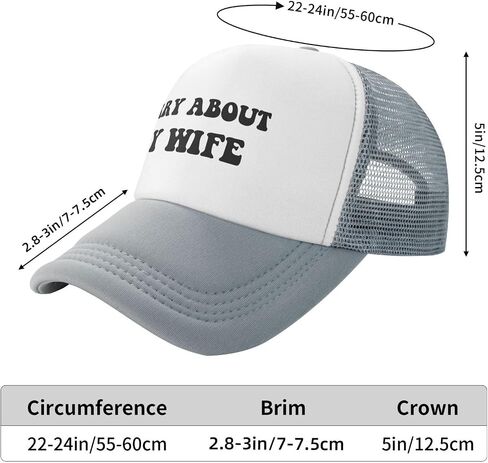 Sorry About My Wife Hat Funny Mesh Trucker Hats Adult Adjustable Baseball Caps Humorous Gift for Men and Women Gray in Saudi Arabia