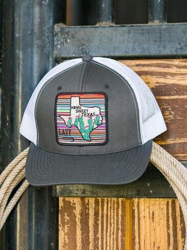 Lazy J Ranch Home Sweet Texas Mid Profile Trucker Hat - Adjustable Unisex Country Hats, Vintage Trucker Hat in Saudi Arabia
