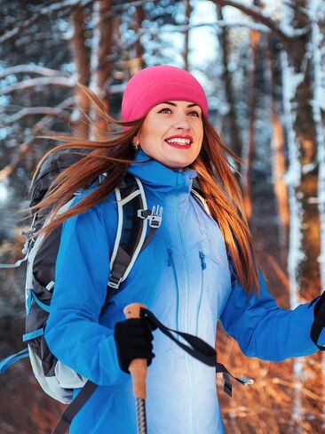Syhood Winter Warm Skull Cap Soft Fleece Beanie Hat Thick Windproof Watch Cap Skiing Outdoor Warm Colored for Men Women in Kuwait