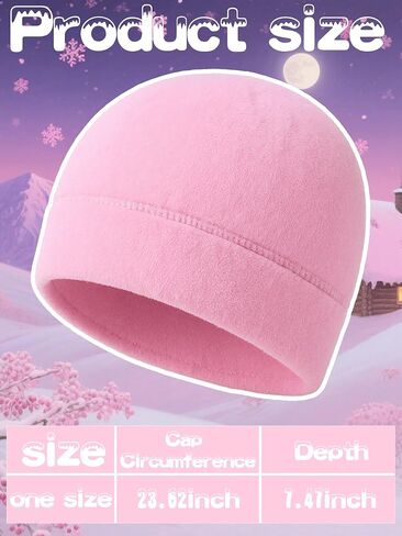 Syhood Winter Warm Skull Cap Soft Fleece Beanie Hat Thick Windproof Watch Cap Skiing Outdoor Warm Colored for Men Women in Kuwait