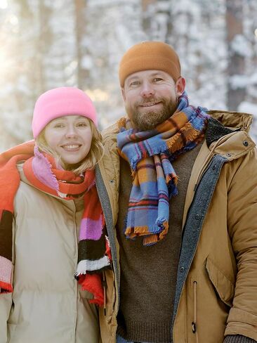 Syhood Winter Warm Skull Cap Soft Fleece Beanie Hat Thick Windproof Watch Cap Skiing Outdoor Warm Colored for Men Women in Kuwait