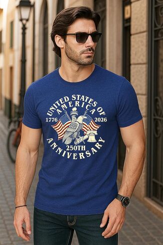 250th Anniversary USA Shirt 1776 2026 American Flag Patriotic July 4th Celebration Tee in Saudi Arabia