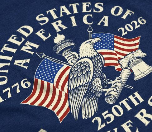 250th Anniversary USA Shirt 1776 2026 American Flag Patriotic July 4th Celebration Tee in Saudi Arabia