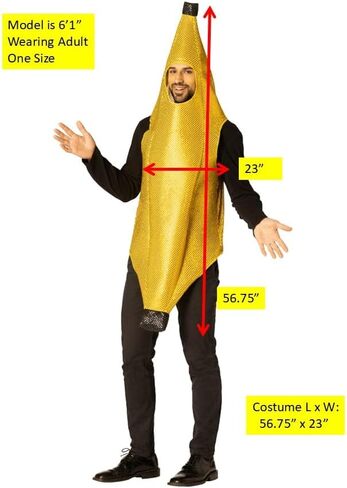 Banana Sparkle Glitzy Sequin Ultimate Halloween Costume, Women and Men, Adult One Size in Saudi Arabia