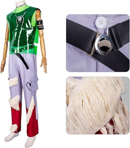 AwwwCos Cosplay Costume Vest Overhang Pants Outfit for Halloween Party Stage Performance in Saudi Arabia