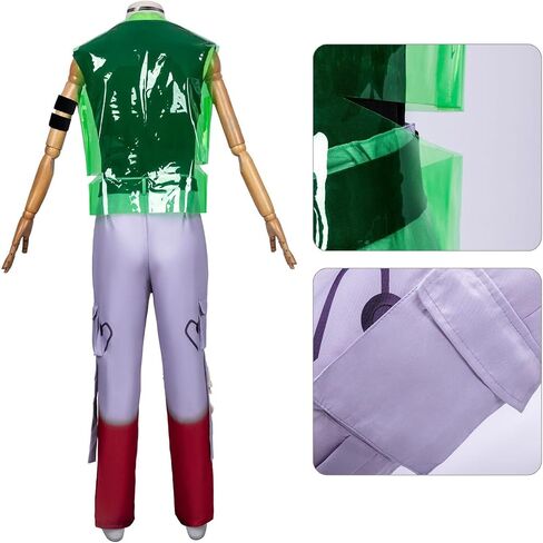 AwwwCos Cosplay Costume Vest Overhang Pants Outfit for Halloween Party Stage Performance in Saudi Arabia