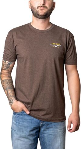 Kimes Ranch Men’s Bar Doors T Shirt Western Logo Tee Cotton Blend Short Sleeve Casual Western Shirt in Kuwait