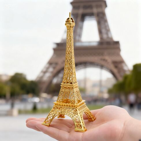 Eiffel Tower Model, Mini Metal Eiffel Tower Model Figurine, French Paris Eiffel Tower Craft for Souvenirs, Cake Table Decor, Gifts, Party, Home Decoration in Saudi Arabia