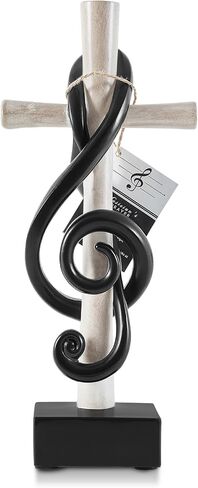 lotoo Music Note Decoration Gifts for Musicians,Unique Cross Sculpture Treble Clef with Musician’s Prayer for Men, Music Teacher, Choir Director, Music Lovers in Saudi Arabia