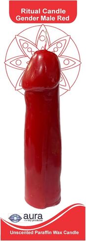 Penis Male Gender Image Candle Vela de Imagen de Género Masculino Penis 7.5" Red/Black/White in Saudi Arabia