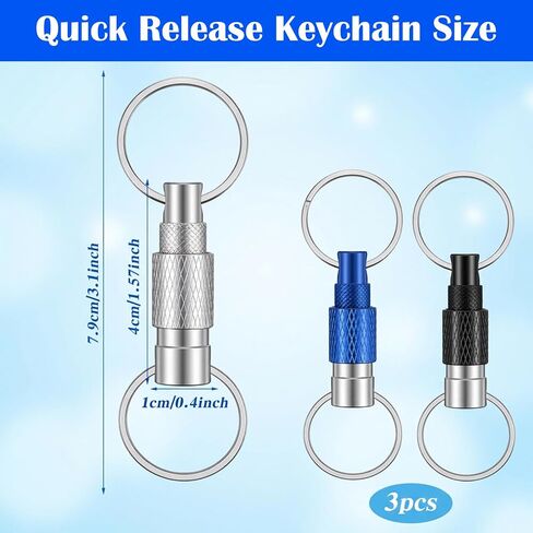 3 Pcs Keychain Quick Release, 3 Colors Quick Release Key Ring, Detachable Key Ring Pull Apart Keychain for Car Keys,Purse,Bag in Saudi Arabia