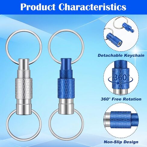 3 Pcs Keychain Quick Release, 3 Colors Quick Release Key Ring, Detachable Key Ring Pull Apart Keychain for Car Keys,Purse,Bag in Saudi Arabia