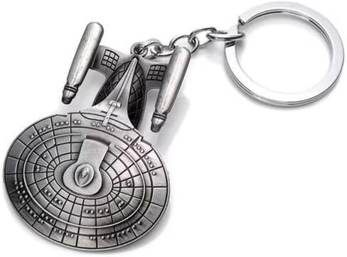USS Enterprise NCC-1701 Starship Keychain – Sci-Fi Spaceship Metal Key Ring, Space Fleet Inspired Collectible Gift in Saudi Arabia