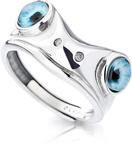 Silver Plated Frog Rings for Women Adjustable Frog Ring Frog Animal Finger Ring in Saudi Arabia