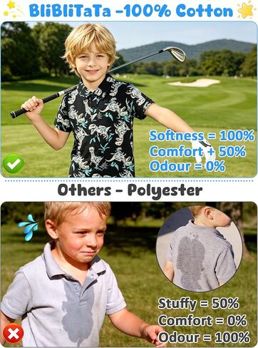 Boys Cotton Polo Shirt Moisture Wicking Short Sleeve, Button Closure, Size 2T 3T 4T 5T 6T 7T 8T 10-12T Blue Digger 4T in Saudi Arabia
