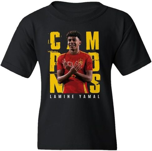Spain Campeones De Europa Lamine Yamal Celebration Youth Unisex T-Shirt in Saudi Arabia