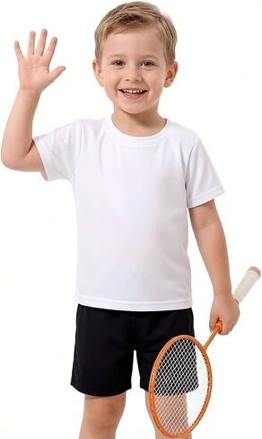 Boy’s T-Shirt | Lightweight & Breathable Classic White Crew Neck Tee for Toddlers 2-7 Years in Kuwait