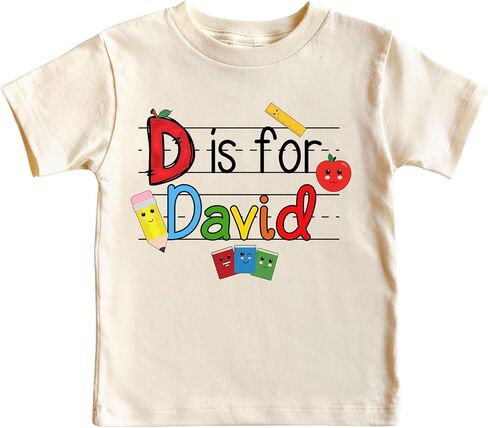 Hello My Name is Custom Kids Name Back to School Shirt, Toddler First Day of School Tee Kindergarten Shirt, First Day Outfit (IT-A1) in Saudi Arabia