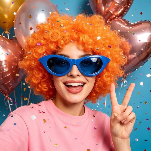 12 Pieces Jumbo Plastic Sunglasses,Colorful Novelty Clown Props Party Sunglasses Giant Funny Glasses Oversized Eyewear for Festival Costume Cosplay Party Photo Booth Supplies Accessories in Saudi Arabia