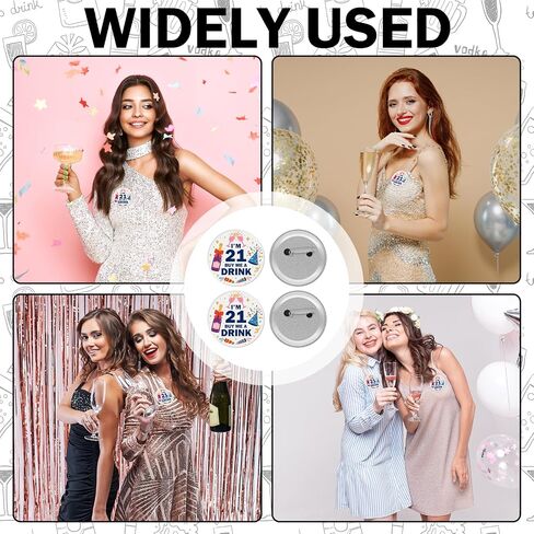 21 Birthday Decorations for Her, Funny 21st Birthday Pin Decorations Supplies Gift for Women Men Easy to Wear, Suitable for Wearing on Shirts Skirts & Other Clothing in Saudi Arabia