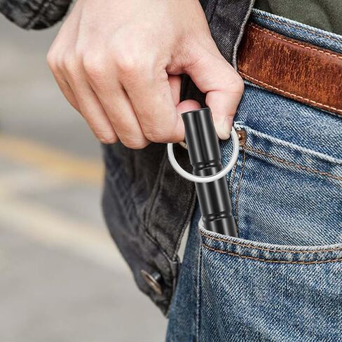 6PCS Aluminum Keychain Safety Tool Set – 2 Black, 2 Silver, 2 Red EDC Key Ring Accessories, Emergency Escape for Daily Carry, Outdoor, and Travel Use in Saudi Arabia