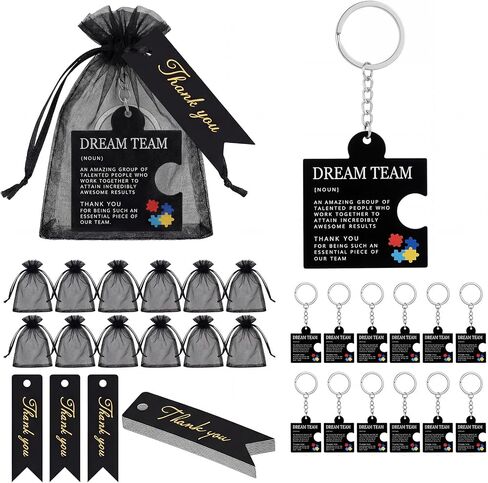 Yinkin Puzzle Acrylic Keychains, Thank You Gifts for Teacher Staff Coworker Volunteer, Employee Appreciation Set with Card in Kuwait