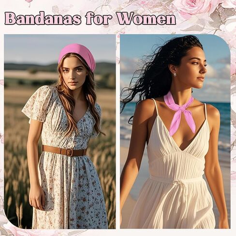 Hair Bandanas for Women, Solid Color Mens Bandana Classic Womens Neck Scarf for Vacation Beach Travel Leisure in Saudi Arabia