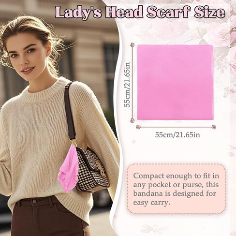Hair Bandanas for Women, Solid Color Mens Bandana Classic Womens Neck Scarf for Vacation Beach Travel Leisure in Saudi Arabia
