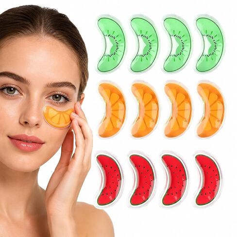 12PCS Reusable Gel Eye Ice Pack, Hot Cold Compress Eye Pads for Puffy Eyes, Dark Circles, Migraine Relief, Reusable Cold Therapy Eye Mask Patches in Saudi Arabia