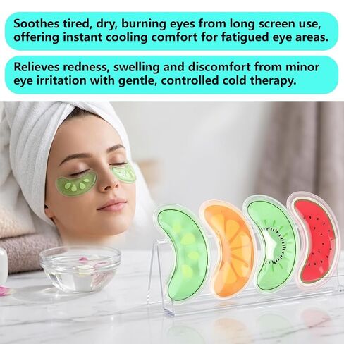 12PCS Reusable Gel Eye Ice Pack, Hot Cold Compress Eye Pads for Puffy Eyes, Dark Circles, Migraine Relief, Reusable Cold Therapy Eye Mask Patches in Saudi Arabia