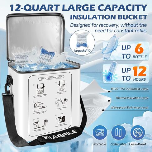 Cold Therapy Machine with Programmable Timer, Ice Machine for Knee After Surgery, Knee Replacement Recovery System, Pain Relief for Post Surgery, w/Compression Pad for Shoulder, Hip and Ankle in Saudi Arabia