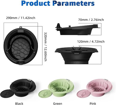 Foldable Ice Face Bowl with Breathing Tube & Thermometer, Extra-Long Cold Therapy 15 Min for Reduci, Facial Ice Bath Bowl for Puffiness Reduction & Skin Care (Black) in Saudi Arabia