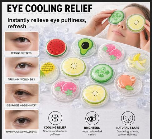 8 PCS BOO BOO ice Packs, Kid Ice Pack, Reusable Eye Patches,Hot & Cold Gel Eye Packs for Puffy Eyes, Dark Circles & Eye Bags, Kid Ice pack in Saudi Arabia
