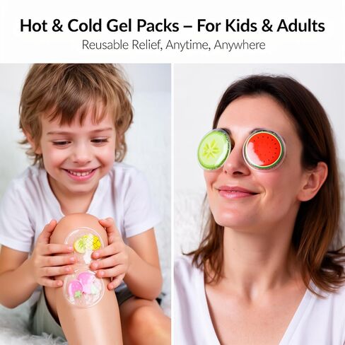 8 PCS BOO BOO ice Packs, Kid Ice Pack, Reusable Eye Patches,Hot & Cold Gel Eye Packs for Puffy Eyes, Dark Circles & Eye Bags, Kid Ice pack in Saudi Arabia