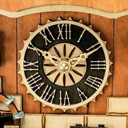 Musical Cuckoo Clock with Rotating Dancer Stage - 12 Melodies, Volume Control & Night Mode, Germany Style Black Forest Wall Clock for Home Decor Gift,Gifts for Family in Saudi Arabia
