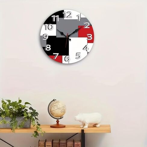 Wall Clock, 12 Inch Battery Operated Glow in Dark Night Light Wall Clock Non-Ticking for Living Room Kitchen Office Bedroom in Saudi Arabia